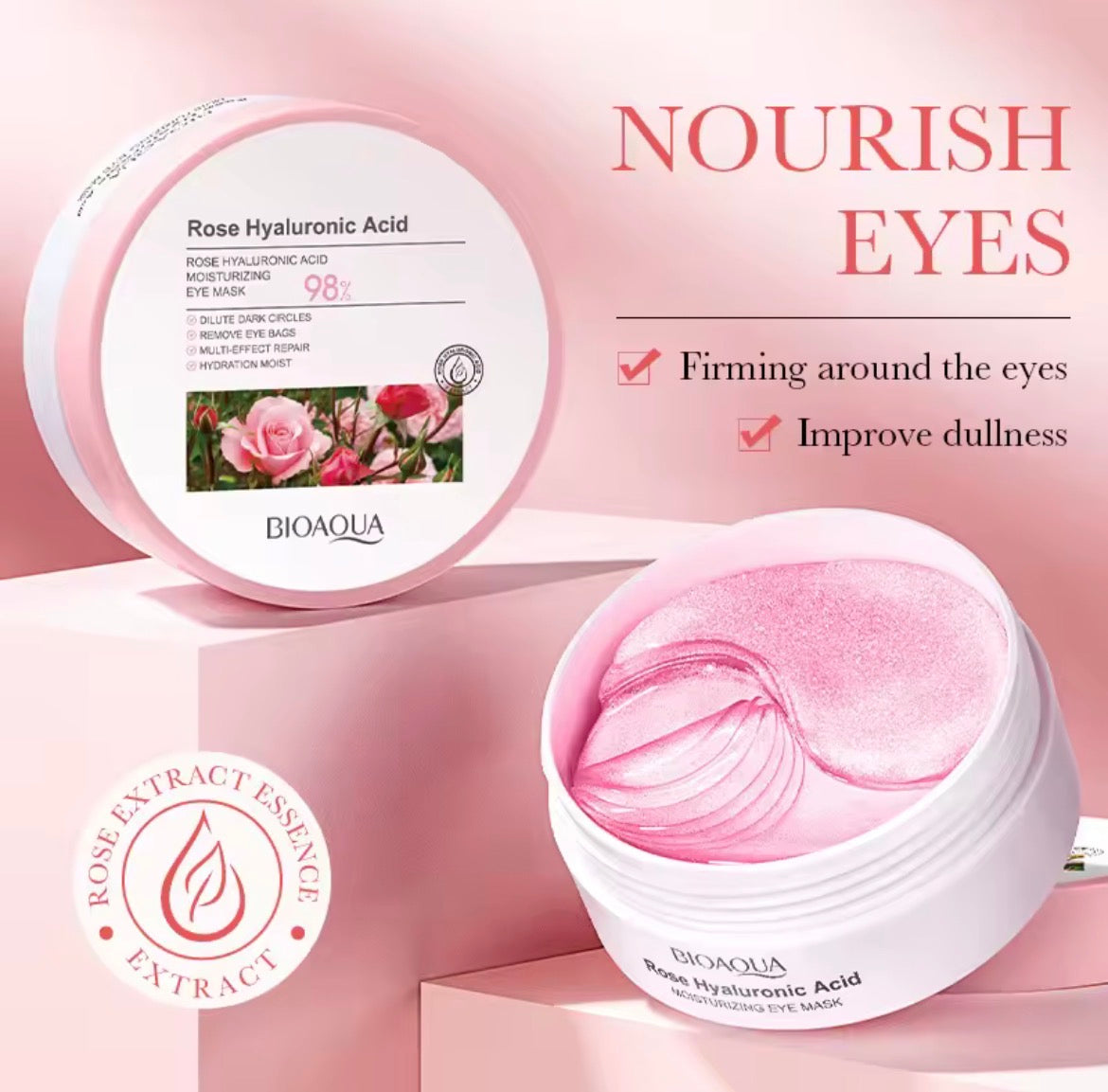 Rose-Extract hydrating eye patches